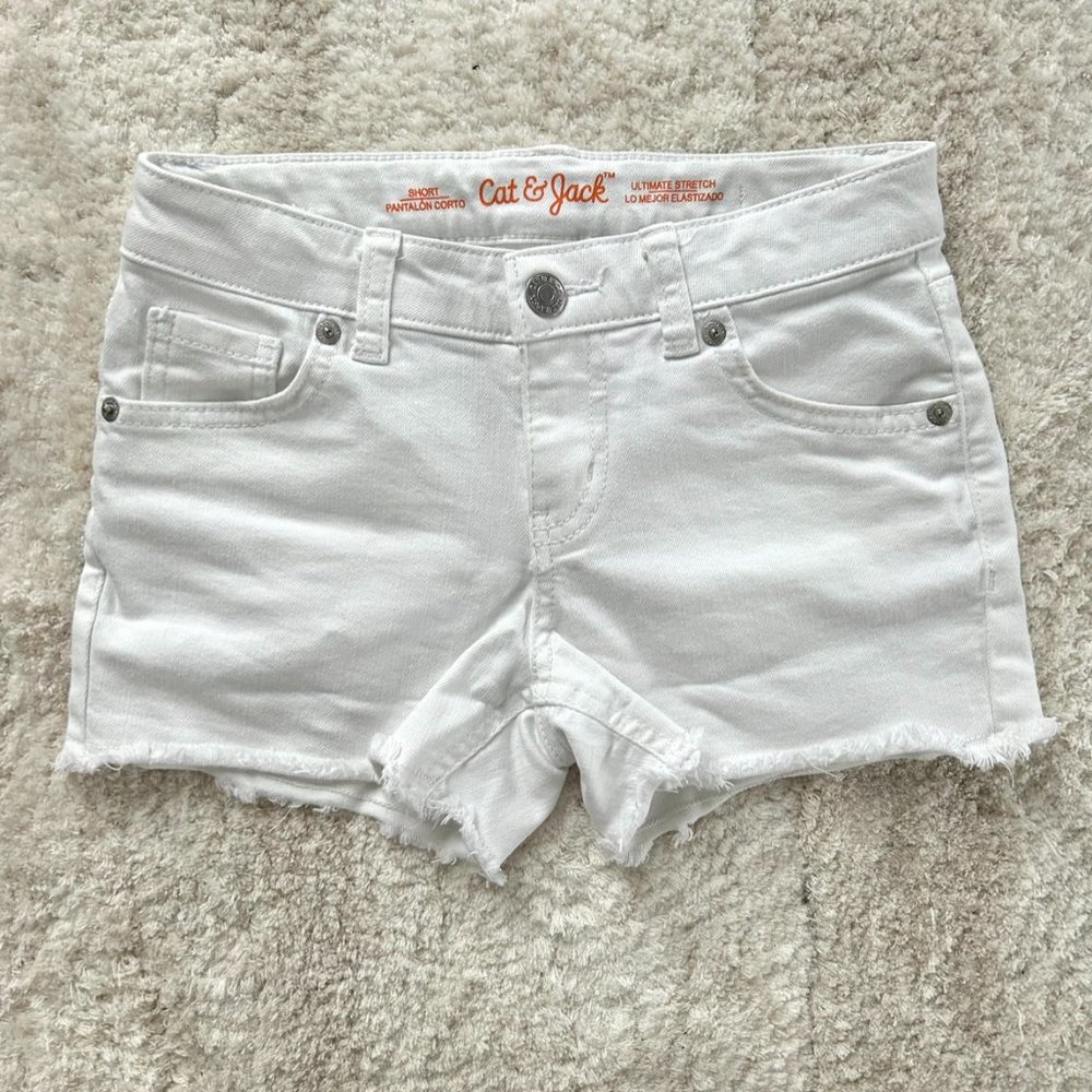 Cat and Jack Kids White Jean Shorts